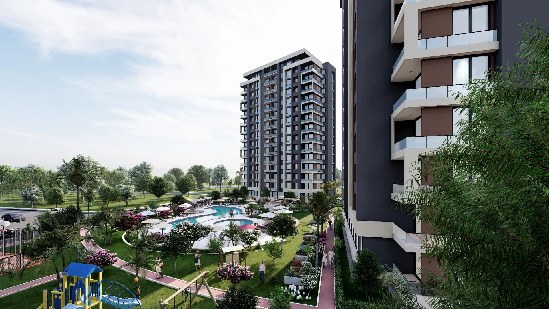 Antalya Alanya Satılık Yeni Konut Projesi · 62 m²