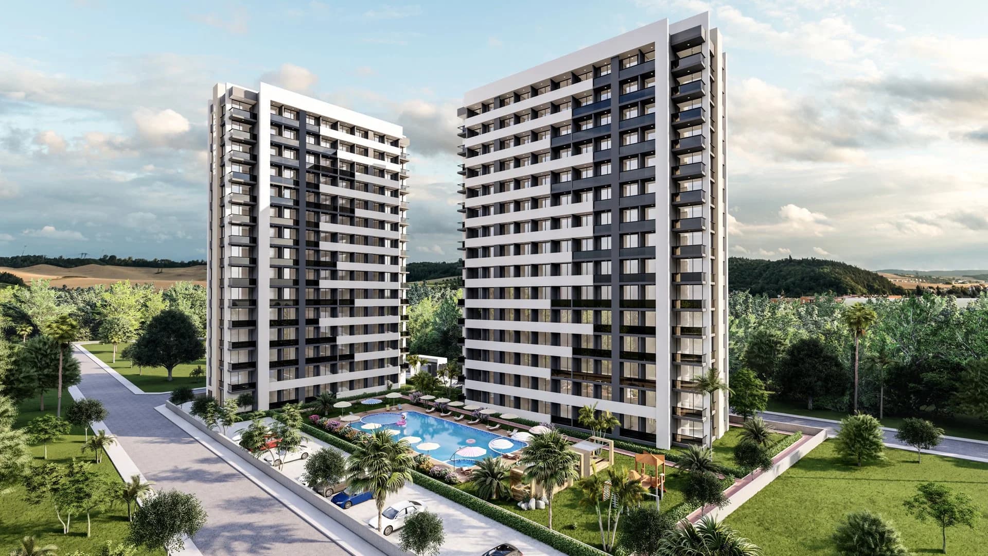 İlkem Oniks — новостройка 1+1 у моря (600 м), Эрдемли (Мерсин)